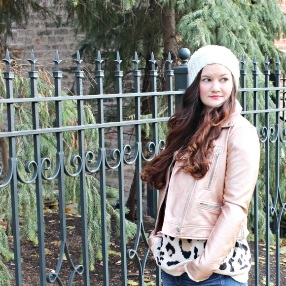 Metallic Rose Gold Moto Jacket - Picture 5 of 6